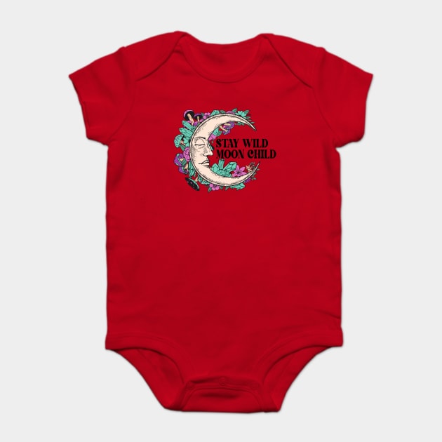 Stay wild moon child Halloween Baby Bodysuit by The WYLD Tribe